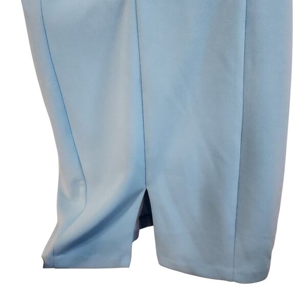 Julia Jordan Twist Halter Midi Cocktail Sheath Dress Sleeveless Blue Size 10 - Picture 4 of 11